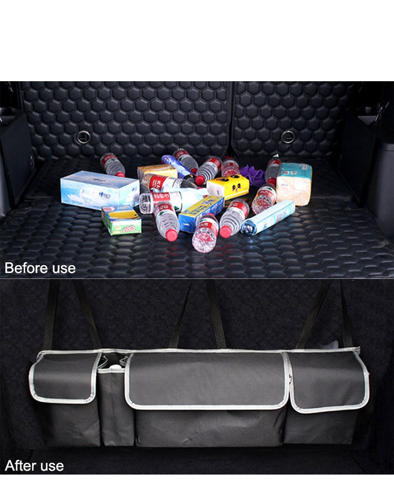 Contrast Trim Car Trunk Organizer Contrast Trim Car Trunk Organizer