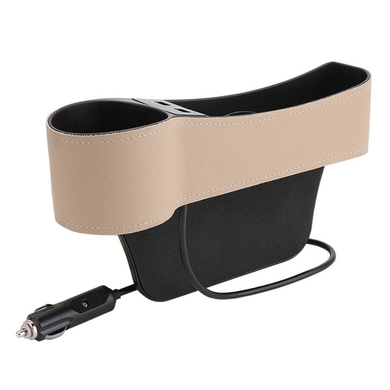 Universal Car Seat Gap Organizer with USB Charger Universal Car Seat Gap Organizer with USB Charger