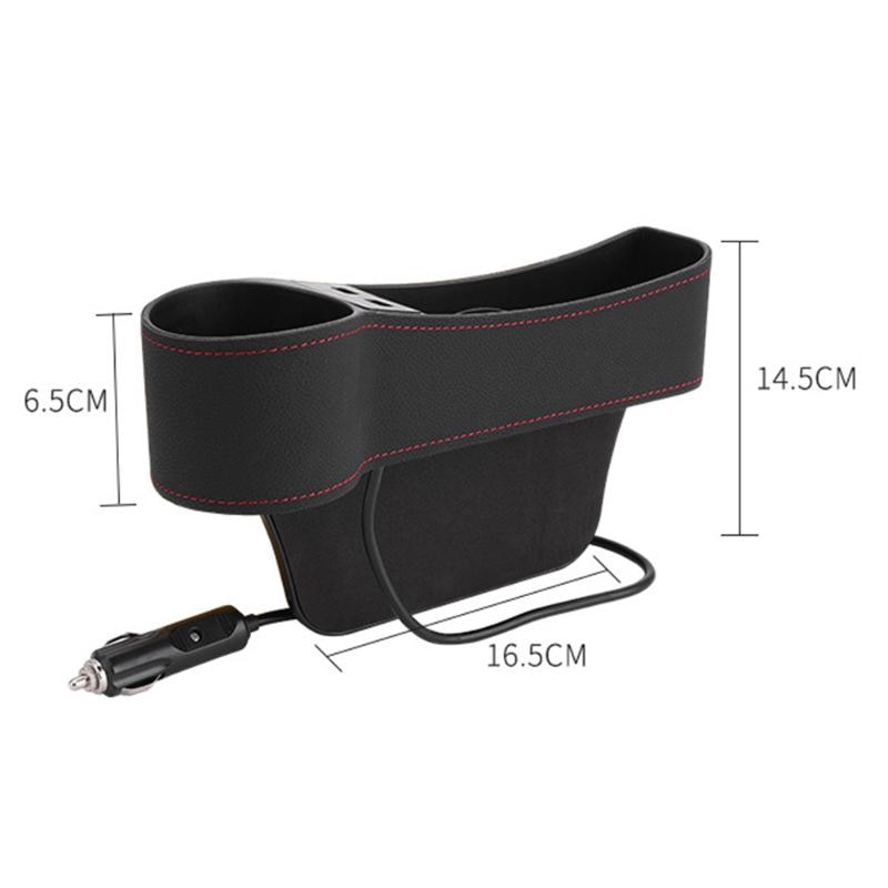 Universal Car Seat Gap Organizer with USB Charger Universal Car Seat Gap Organizer with USB Charger