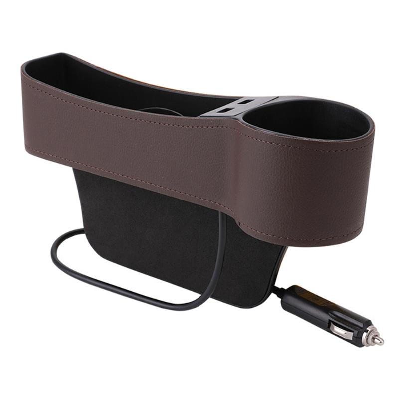 Universal Car Seat Gap Organizer with USB Charger Universal Car Seat Gap Organizer with USB Charger