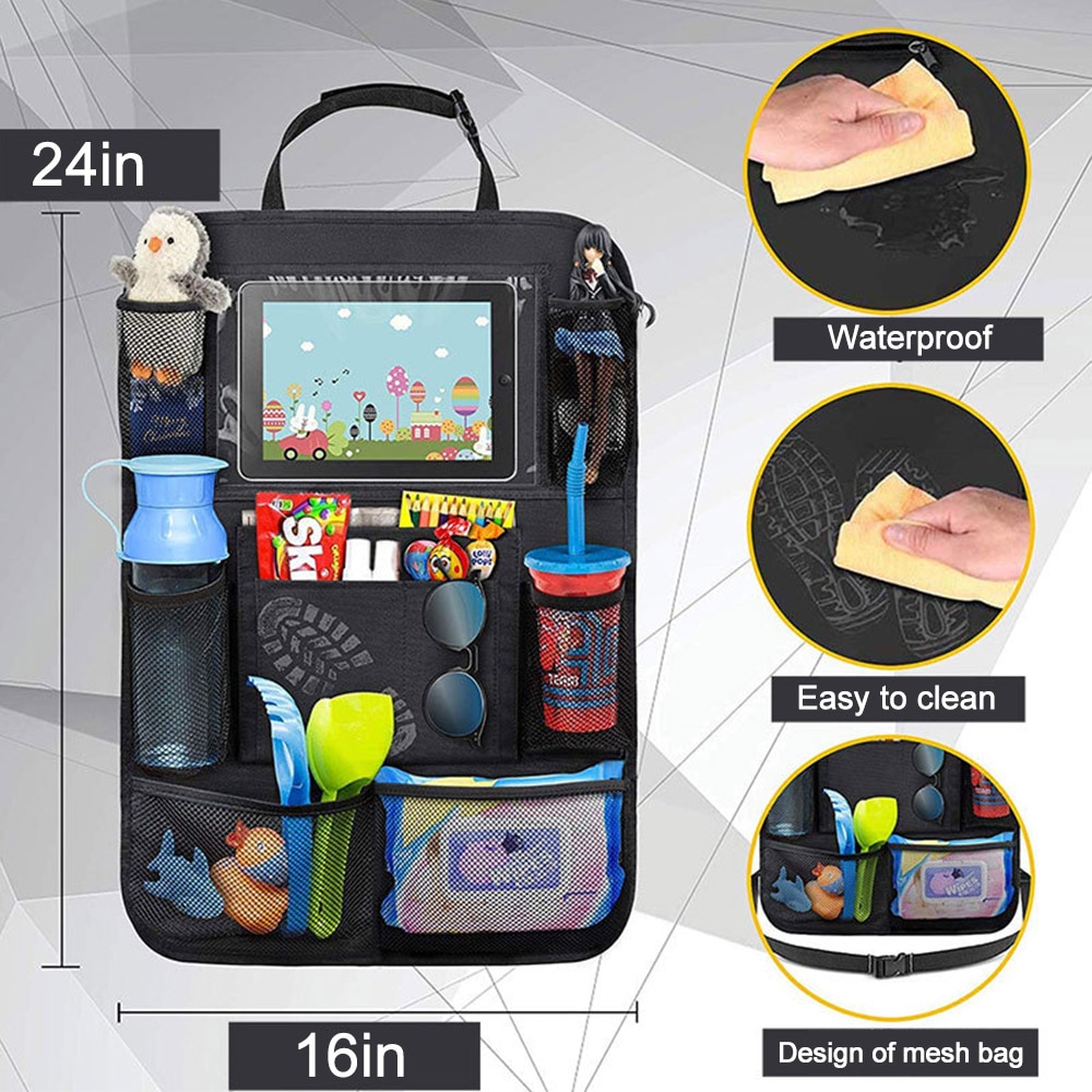 Car Back Seat Organizer with Touch Screen Tablet Holder Car Back Seat Organizer with Touch Screen Tablet Holder