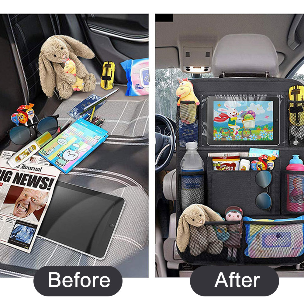 Car Back Seat Organizer with Touch Screen Tablet Holder Car Back Seat Organizer with Touch Screen Tablet Holder