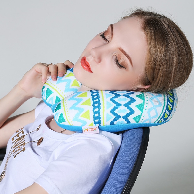 Colorful Printed Neck Support Pillow for Travel