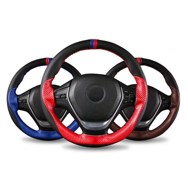 Microfiber Leather DIY Car Steering Wheel Cover